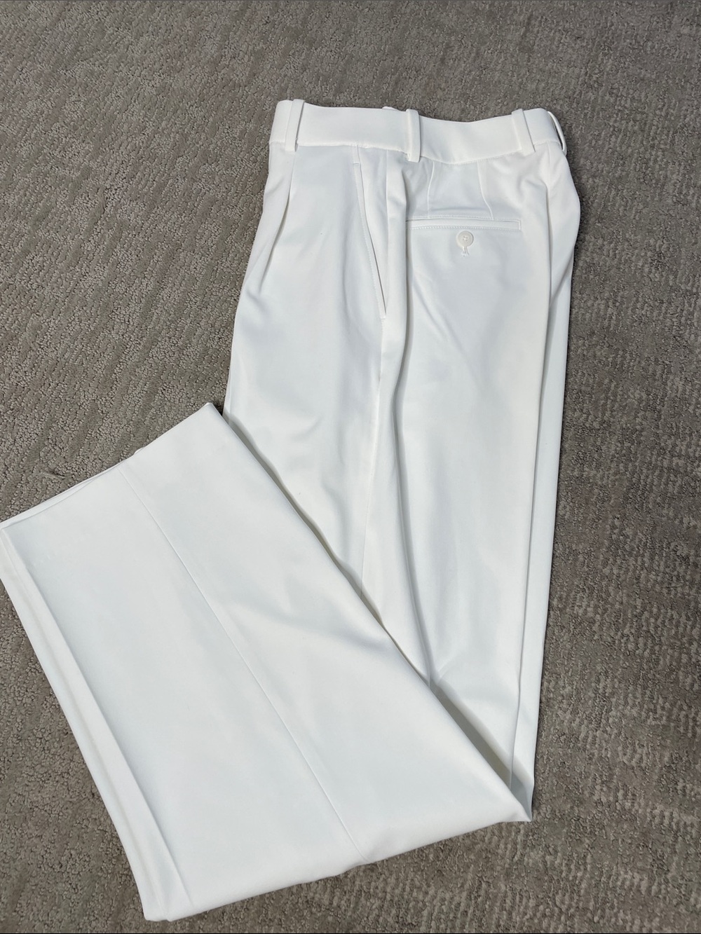 Uniqlo White High-Rise Trousers